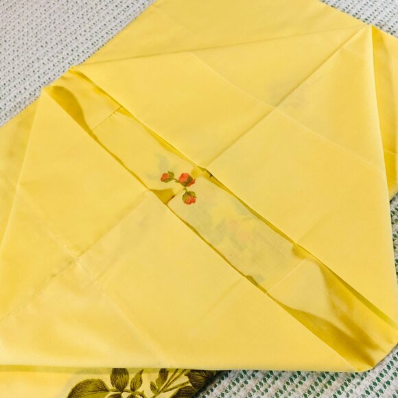 Vintage Dan River Tranquale NOSTALGIA Yellow Floral SINGLE Pillowcase - Percale - Picture 6 of 10